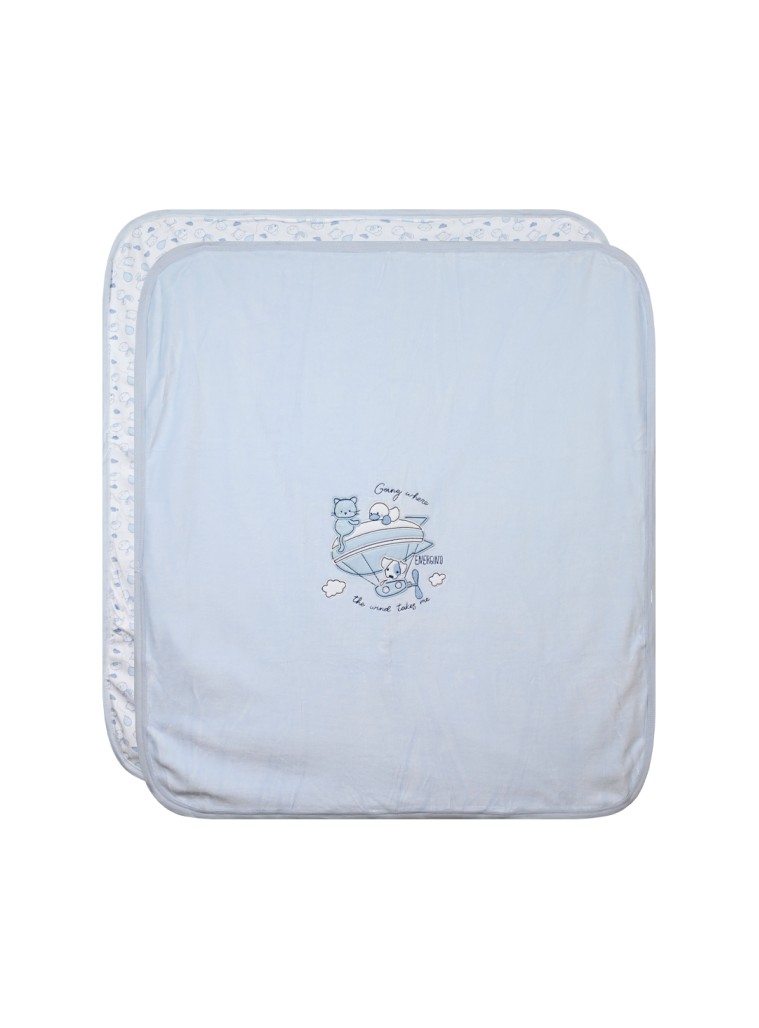 Energiers cotton blanket for baby boy | Azzurro cielo