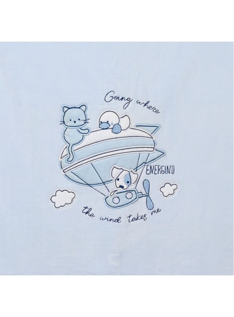 Energiers cotton blanket for baby boy | Azzurro cielo