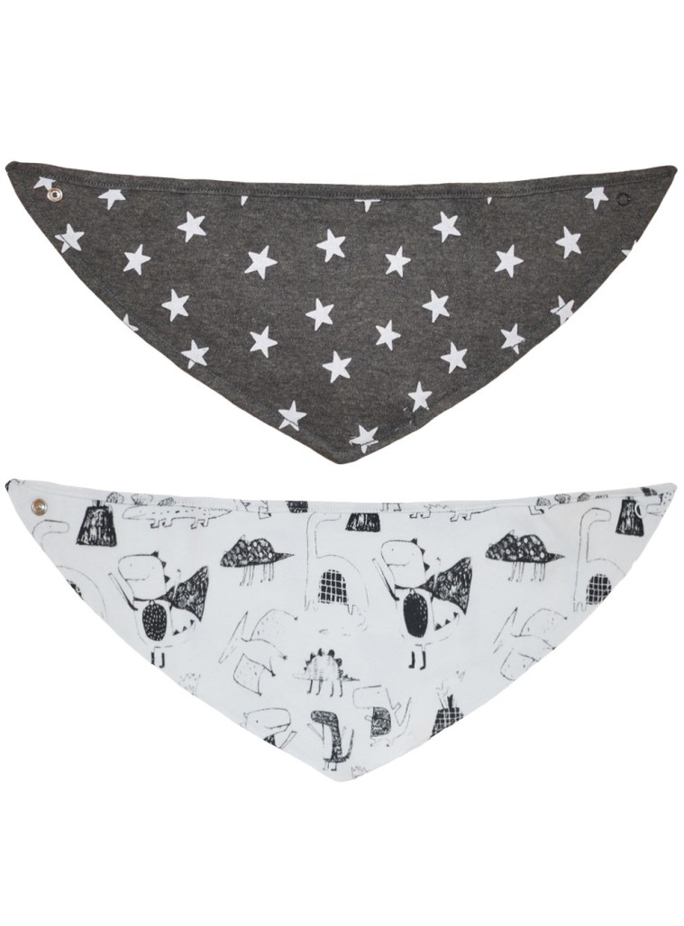 2 pcs set of bibs cotton with printed motif | ALL OVER PRINT