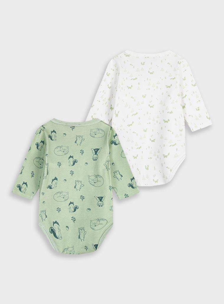 Energiers σετ 2τμχ φορμάκι για βρεφικό αγόρι (3-18 μηνών) | ΣΚΟΝΙΣΜΕΝΟ ΠΡΑΣΙΝΟ