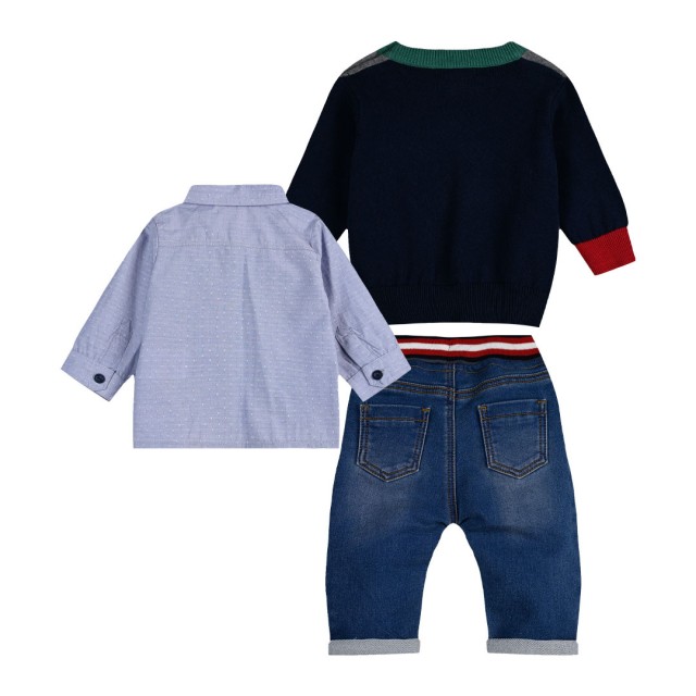 Baby 3 piece set for boys | Denim blu