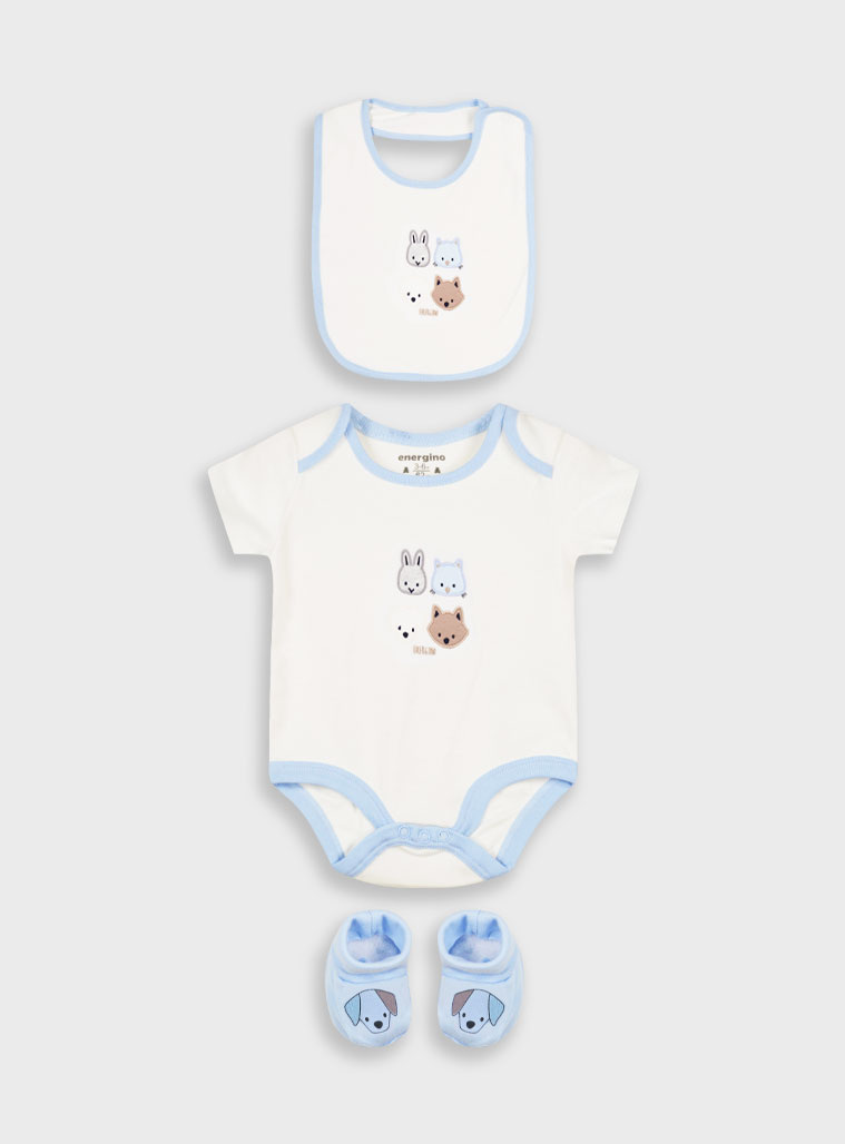 Energiers σετ δώρου 5 τμχ για βρεφικό αγόρι (0-9 μηνών) | ΕΚΡΟΥ