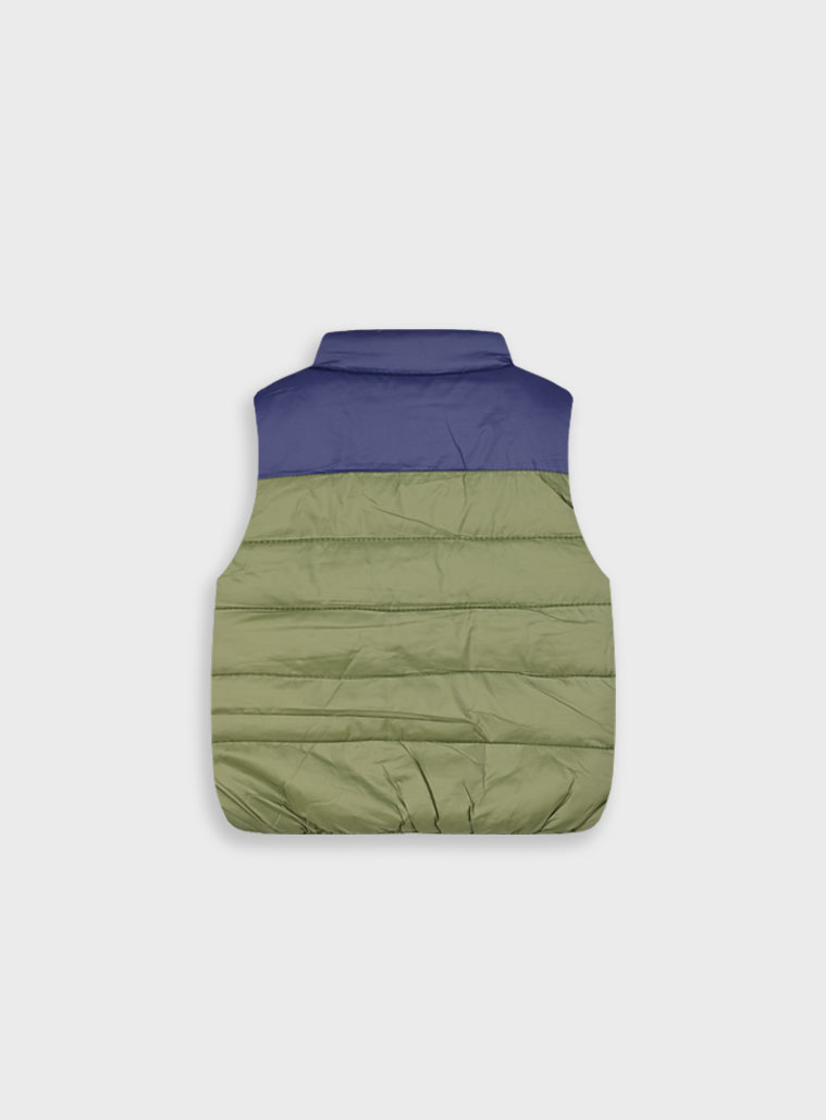 Baby sleeveless coat for boy (6 - 18 months) | KHAKI