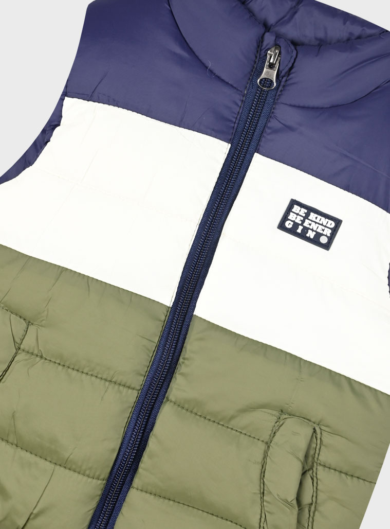 Baby sleeveless coat for boy (6 - 18 months) | KHAKI