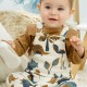 Baby set shirt with overalls for boy (3 - 18 months) | CREAM