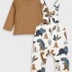 Baby set shirt with overalls for boy (3 - 18 months) | CREAM