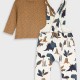 Baby set shirt with overalls for boy (3 - 18 months) | CREAM