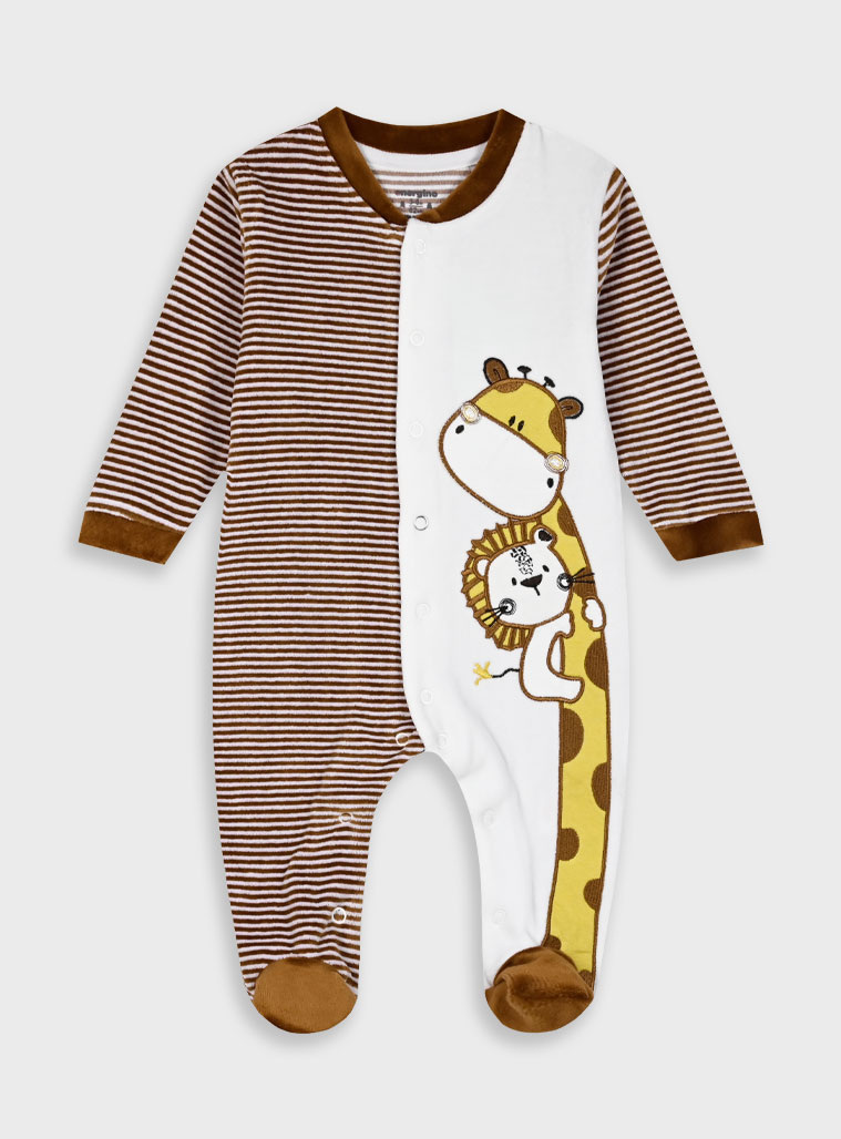 Baby velvet romper for boy (0 - 12 months) | MOCHA MOUSSE Baby velvet romper for boy (0 - 12 months) | MOCHA MOUSSE