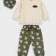Baby set with bib for boy (3 - 18 months) | KHAKI