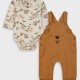 Baby set bodysuit with overalls for boy (3 - 18 months) | MOCHA MOUSSE