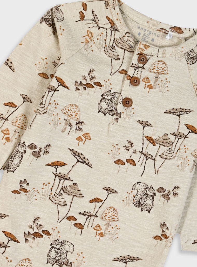 Baby set bodysuit with overalls for boy (3 - 18 months) | MOCHA MOUSSE