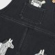 Baby set shirt with overalls | BLACK DENIM