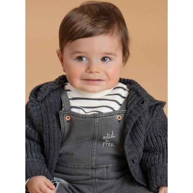 Βρεφική πλεκτή ζακέτα | ΑΝΘΡΑΚΙ