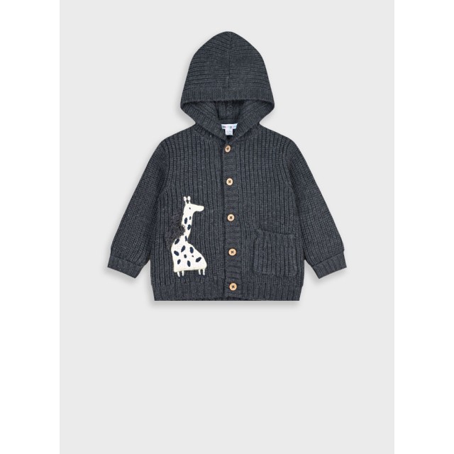 Βρεφική πλεκτή ζακέτα | ΑΝΘΡΑΚΙ