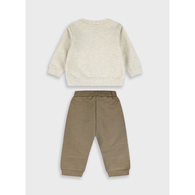 Βρεφική φούτερ φόρμα με σαλιάρα | ΣΟΚΟΛΑΤΙ