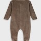 Baby velvet romper | CHOCOLATE
