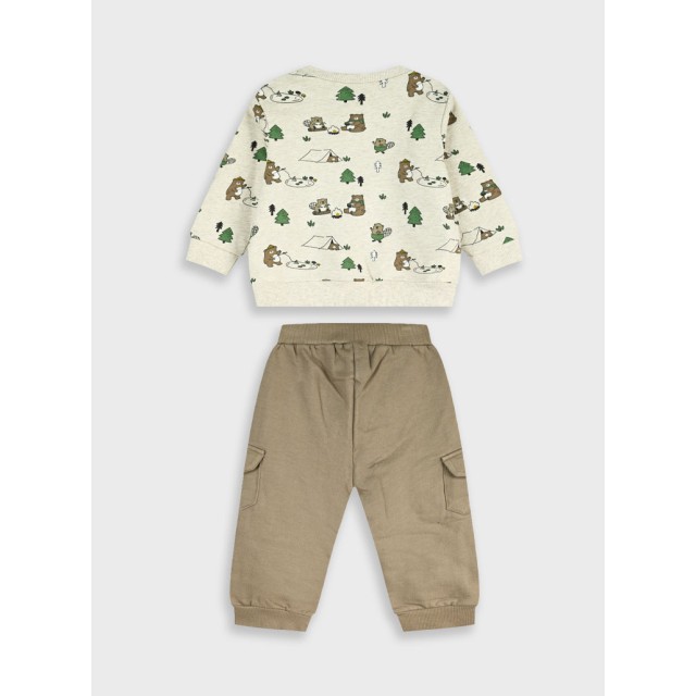 Baby fleece tracksuit | CHOCOLATE