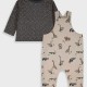 Βρεφικό σετ μπλούζα με σαλοπέτα | SMOKE GREY