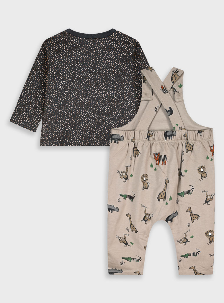 Βρεφικό σετ μπλούζα με σαλοπέτα | SMOKE GREY