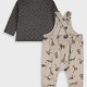 Βρεφικό σετ μπλούζα με σαλοπέτα | SMOKE GREY