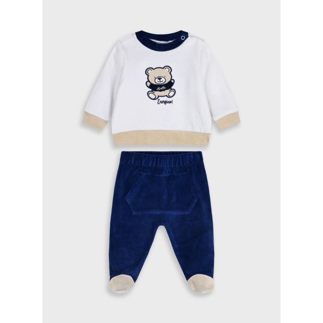 Βρεφικό βελουτέ σετ | ΜΠΛΕ