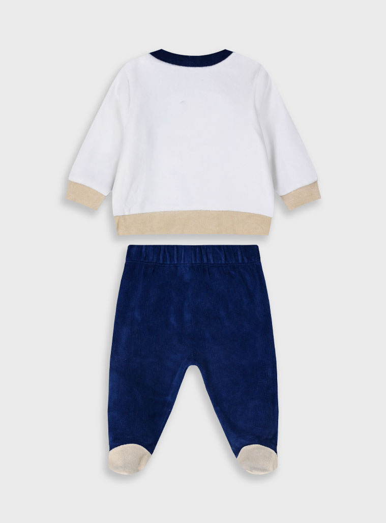 Βρεφικό βελουτέ σετ | ΜΠΛΕ
