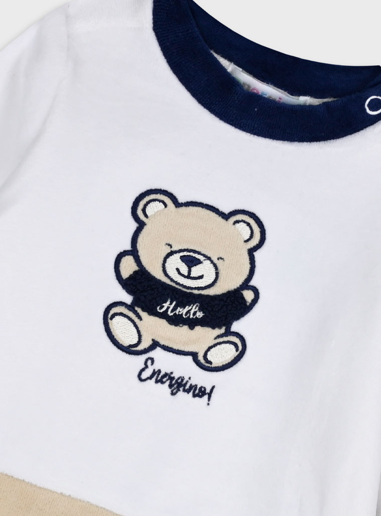 Βρεφικό βελουτέ σετ | ΜΠΛΕ