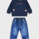 Βρεφικό σετ μπλούζα με τζην | ΜΠΛΕ ΤΖΗΝ