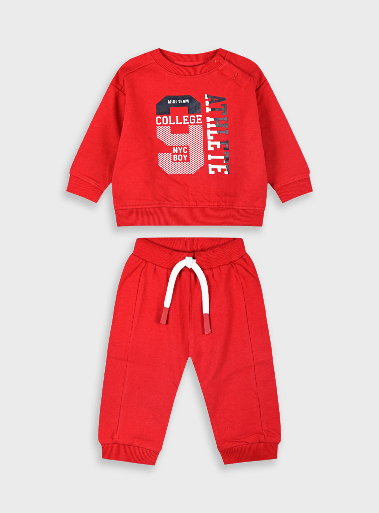 Baby fleece tracksuit | RED