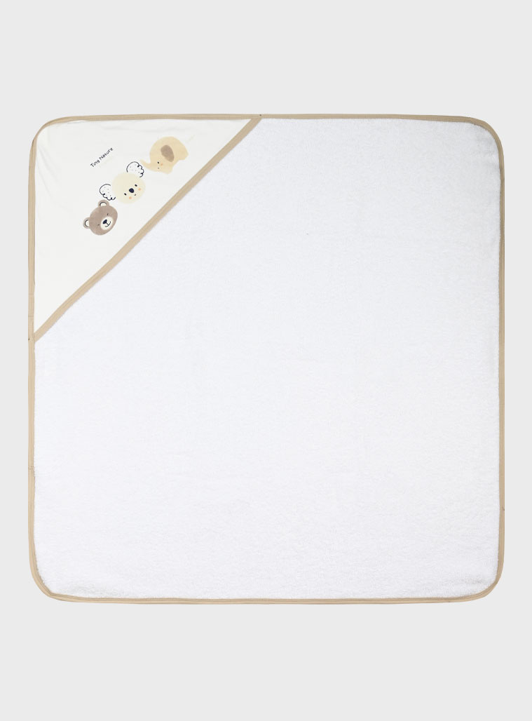 Βρεφική μπουρνουζοπετσέτα | ΛΕΥΚΟ