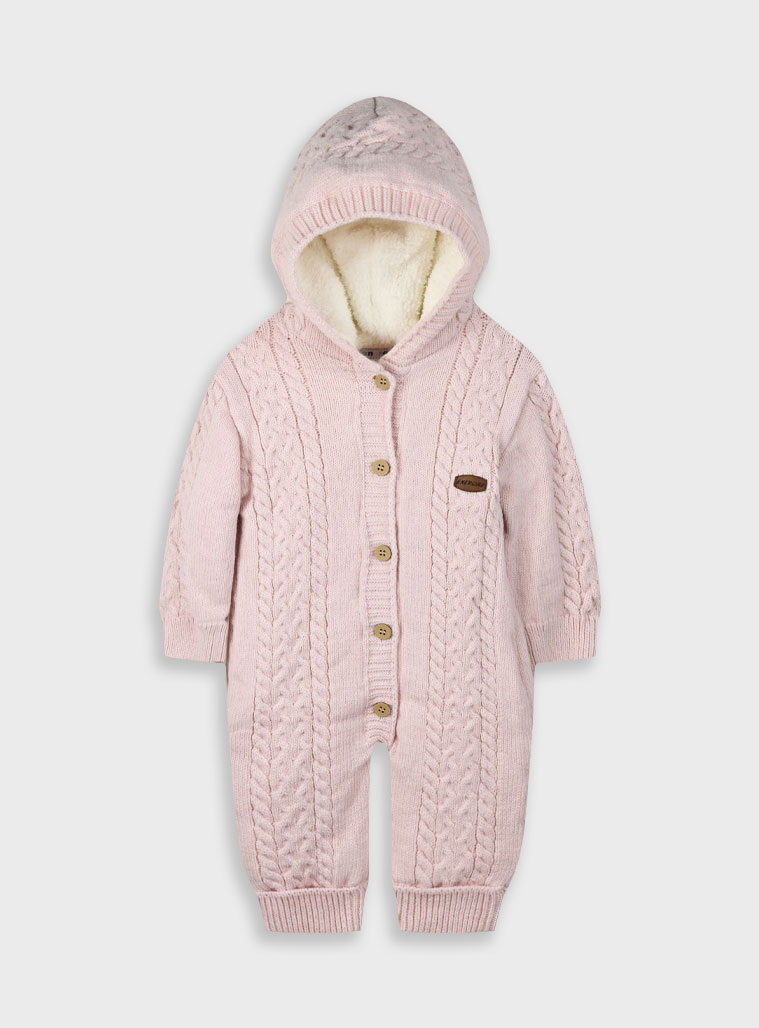 Βρεφική πλεκτή φόρμα εξόδου | ΡΟΖ