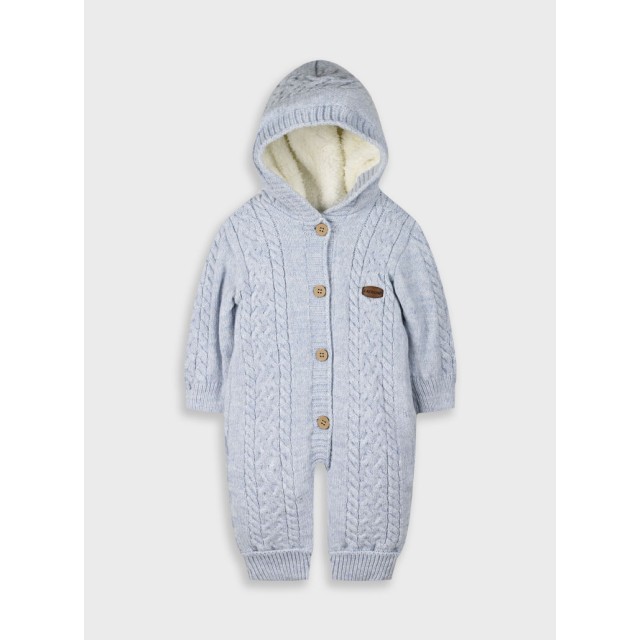 Baby knit outdoor romper | LIGHT BLUE