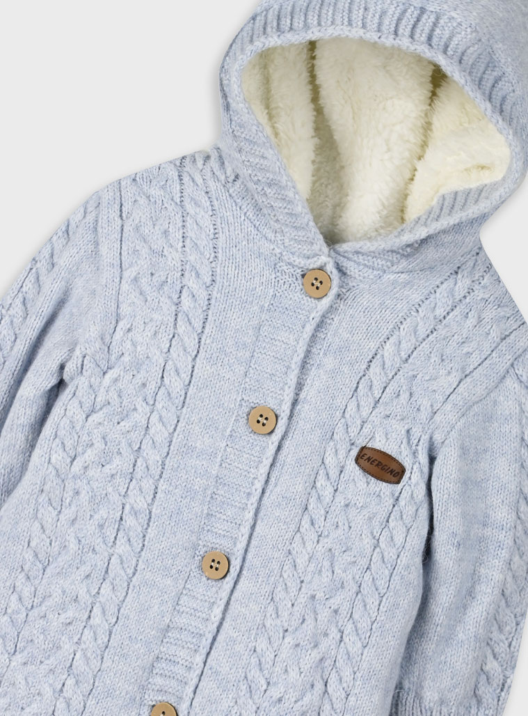 Baby knit outdoor romper | LIGHT BLUE