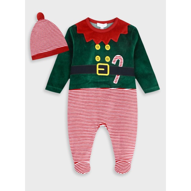 Χριστουγεννιάτικο βρεφικό βελουτέ φορμάκι | ΡΙΓΕ