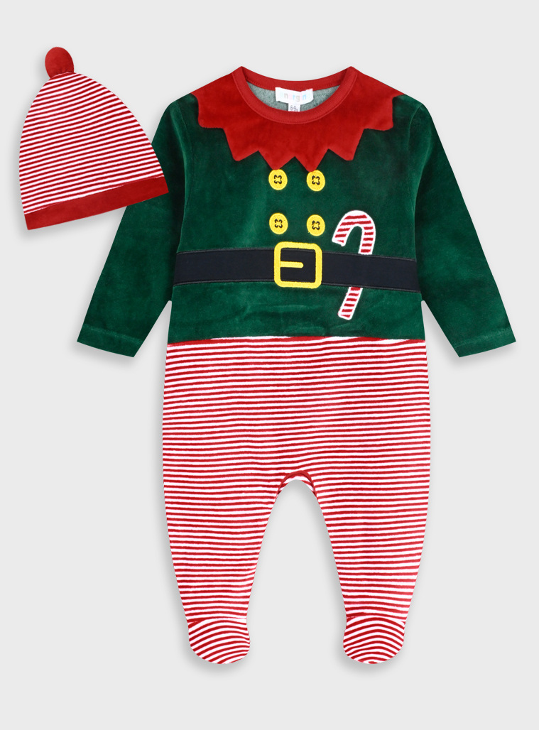 Χριστουγεννιάτικο βρεφικό βελουτέ φορμάκι | ΡΙΓΕ