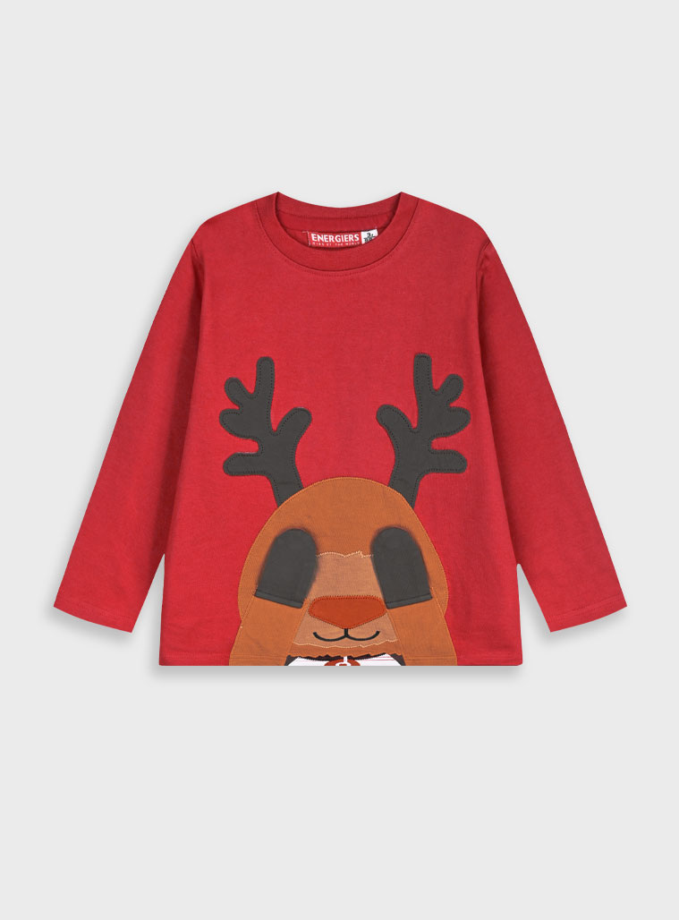 Χριστουγεννιάτικη βρεφική μπλούζα | ΚΟΚΚΙΝΟ