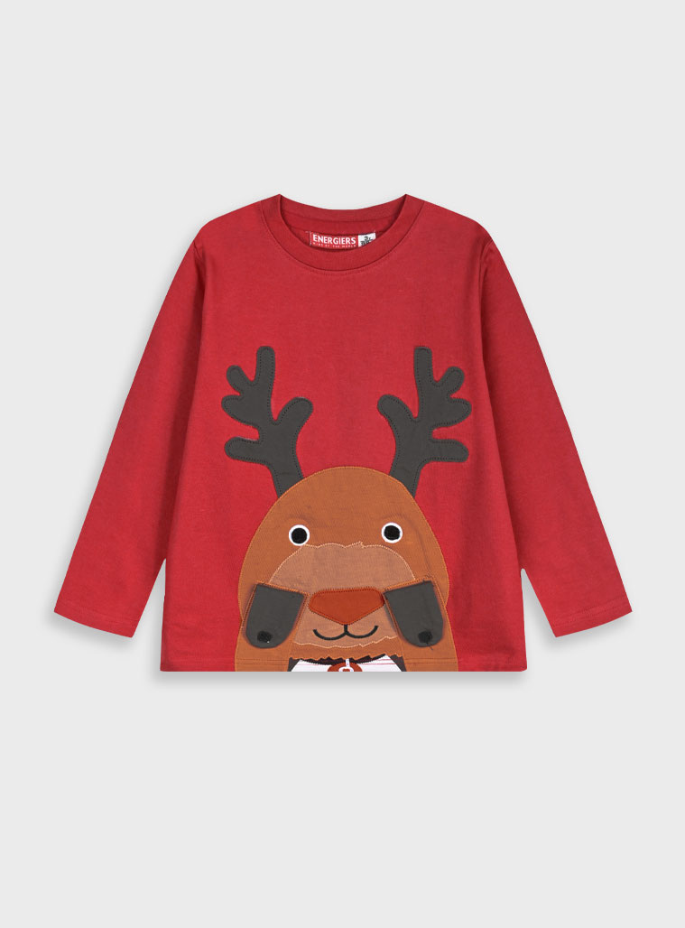 Χριστουγεννιάτικη βρεφική μπλούζα | ΚΟΚΚΙΝΟ