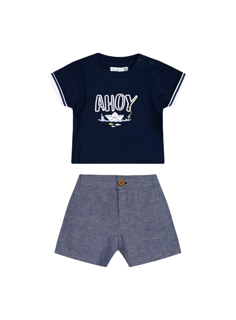 Βρεφικό σετ 2 τεμάχια με τύπωμα για αγόρι (6-18 μηνών) | ΜΑΡΕΝ