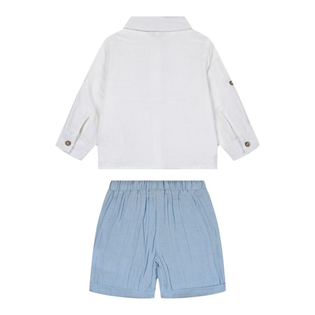 Baby boy΄s 2 piece set with button down shirt (6-18 months) | LIGHT BLUE