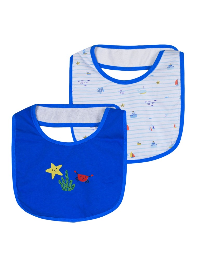 Baby boy΄s 2 piece bib (one size) | ROYAL BLUE
