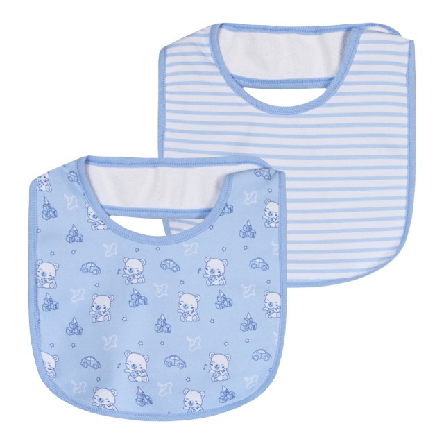 Baby boy΄s 2 piece bib (one size) | LIGHT BLUE