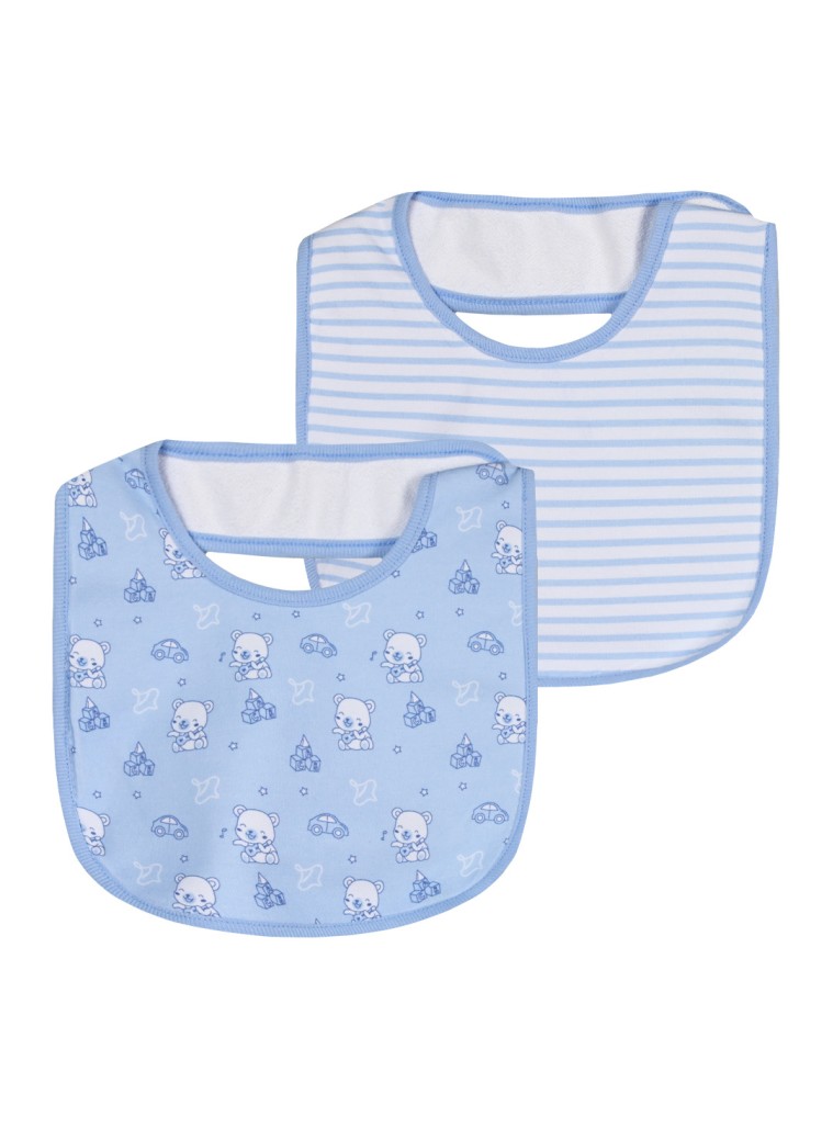 Baby boy΄s 2 piece bib (one size) | LIGHT BLUE