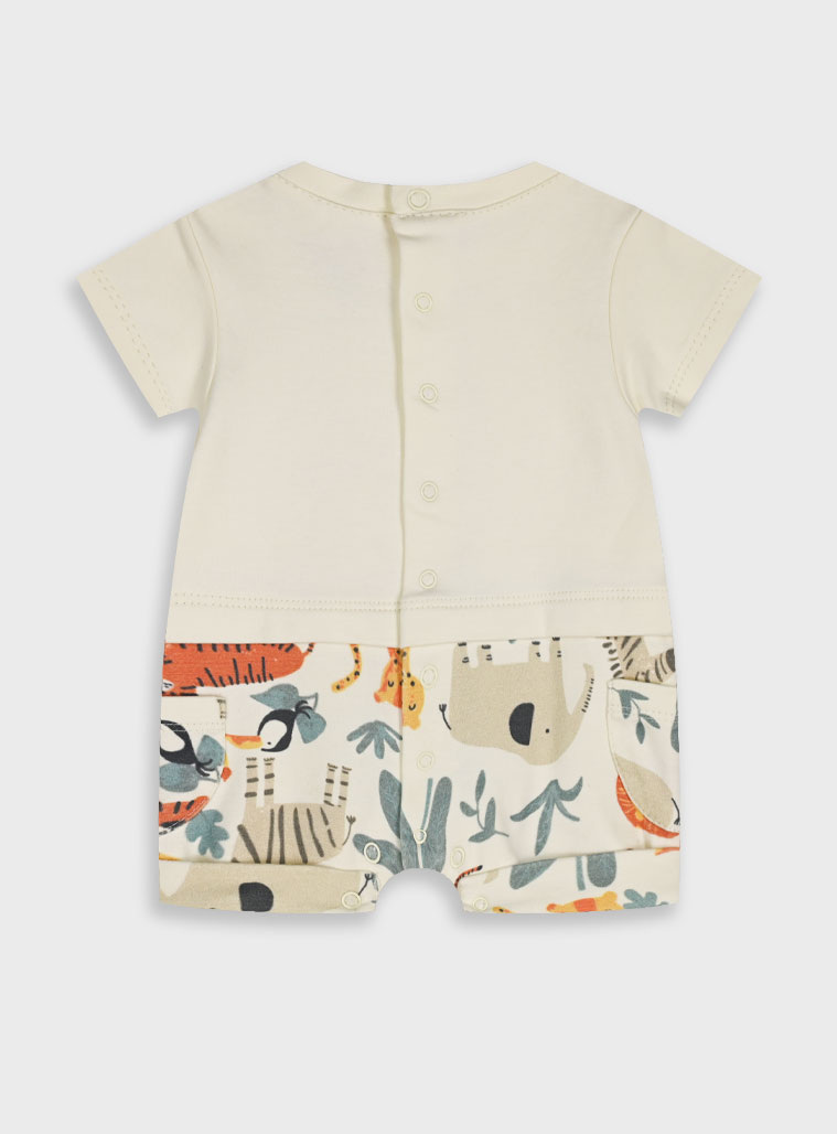 Printed romper for baby boys (0 - 15 months) | ALL OVER PRINT