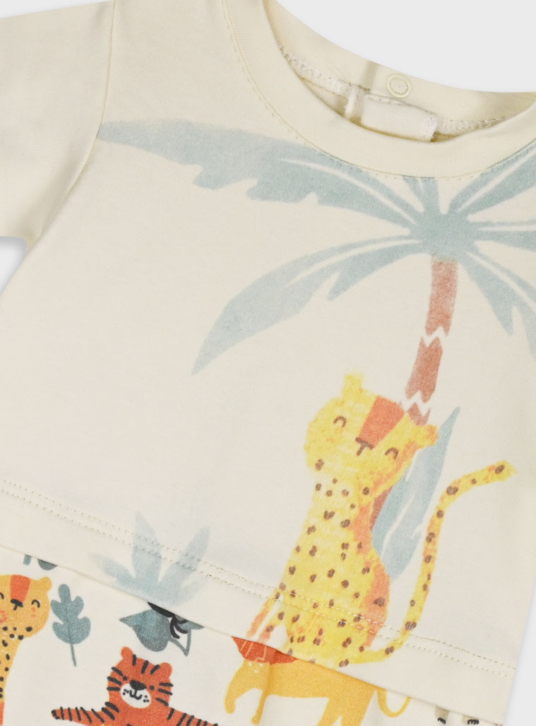 Printed romper for baby boys (0 - 15 months) | ALL OVER PRINT