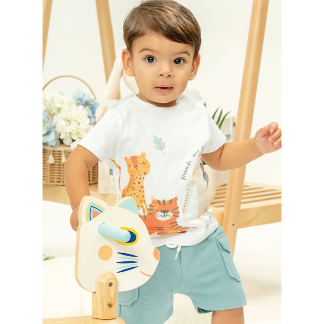 Set t-shirt and shorts for baby boys (3 - 18 months) | MINT GREEN