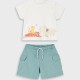 Set t-shirt and shorts for baby boys (3 - 18 months) | MINT GREEN