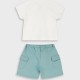 Set t-shirt and shorts for baby boys (3 - 18 months) | MINT GREEN