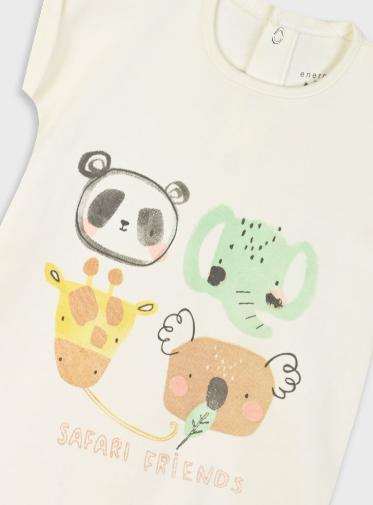 Set of 2 rompers for baby boys (0 - 18 months) | CREAM