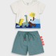 Set t-shirt and shorts for baby boys (6 - 18 months) | DESERT GREEN