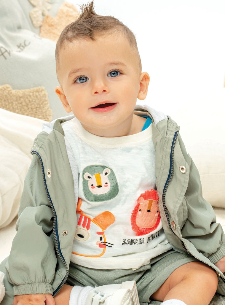 Set t-shirt and shorts for baby boys (3 - 18 months) | KHAKI